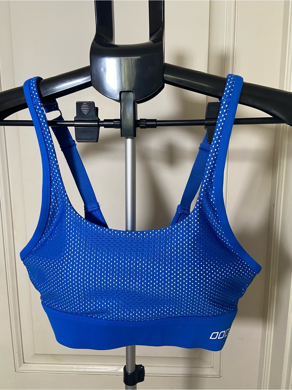 LORNA JANE Royal Blue Sports Bra with Silver Dot Accents
